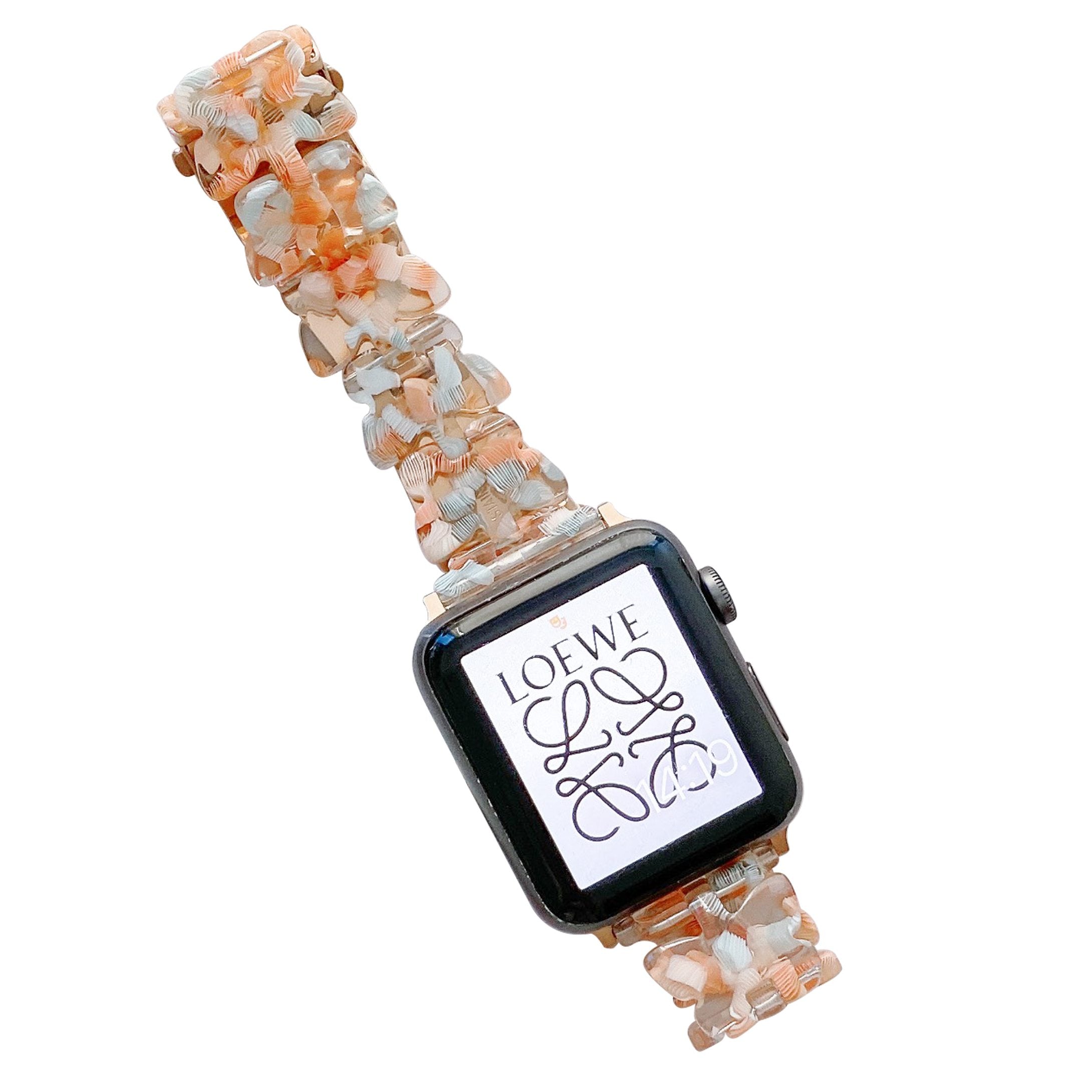For Apple Watch Series 9 8 7 41mm SE (2023) SE SE (2022) 6 5 4 40mm 3 2 1 38mm Stylish Resin Butterfly Metal Wrist Strap Watch Band For Apple Watch Series 9 8 7 41mm SE (2023) SE SE (2022) 6 5 4 40mm 3 2 1 38mm Stylish Resin Butterfly Metal Wrist Strap Watch Band